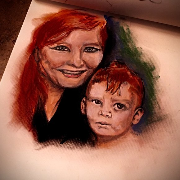 Custom Commissioned Charcoal Portrait w/ artist certificate of authenticity - Picture 11 of 12